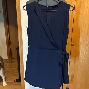 Elegant Navy Wrap romper